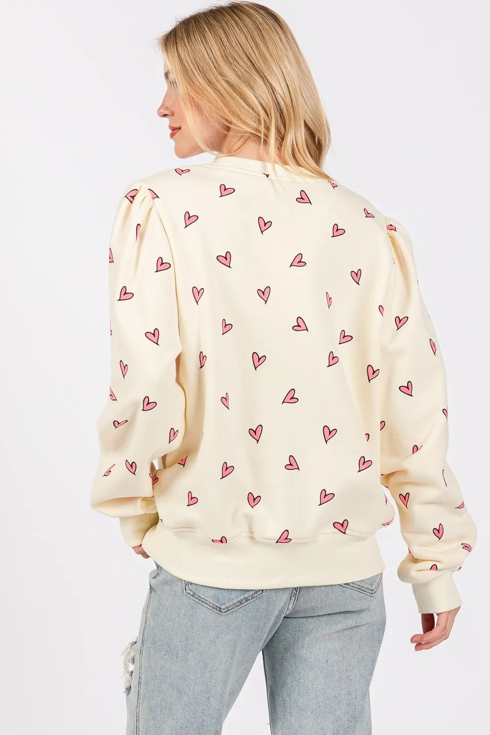 SAGE Heart Printed Sweatshirt