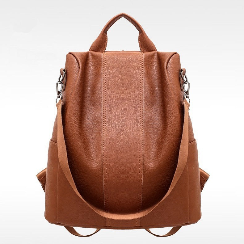 Women's Solid Color Tone Fashion Backpack