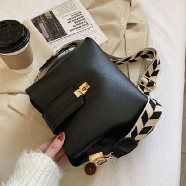 Checkered Strap Shoulder Bag