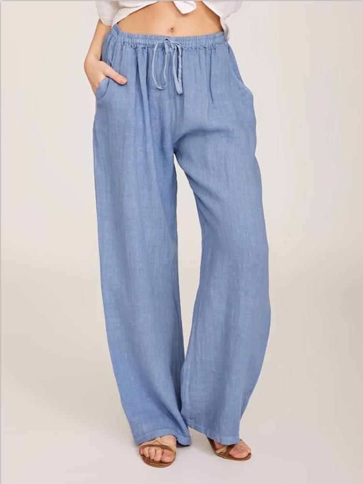 Linen Loose Leg Pants