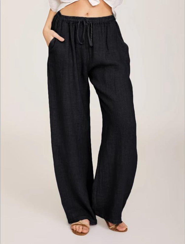 Linen Loose Leg Pants