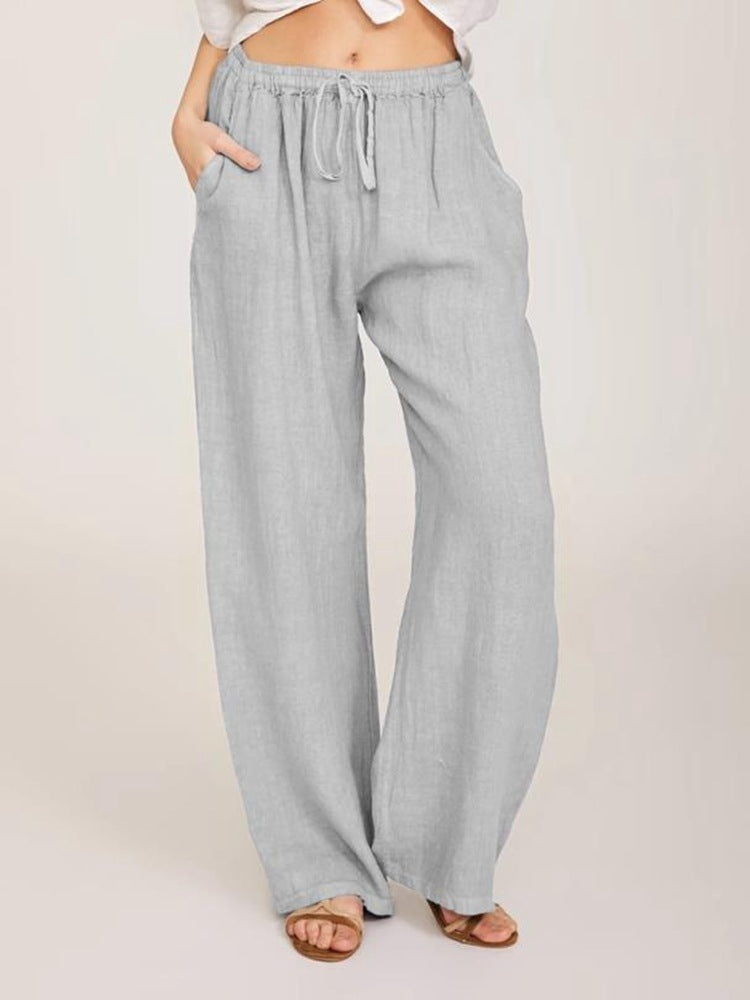 Linen Loose Leg Pants