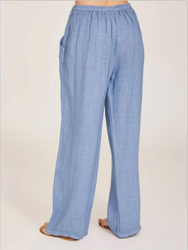 Linen Loose Leg Pants