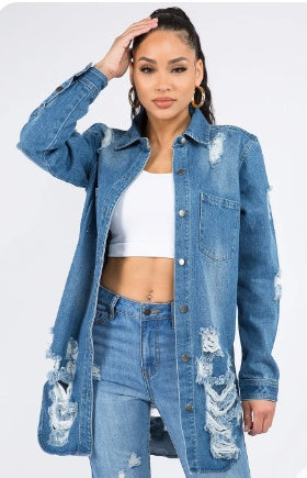 Bazi Button Down Denim Jacket