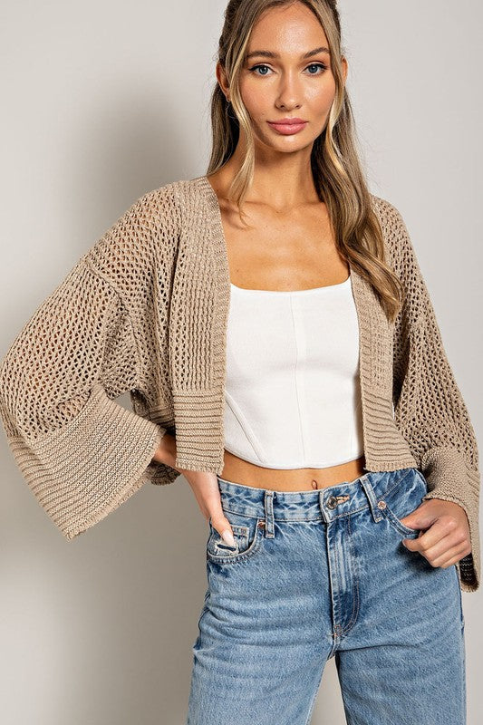 Fall Cardigan | Eyelet Knit Cardigan