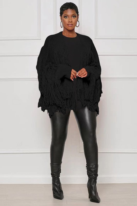 Fall  Fashion Sweater with Fringes