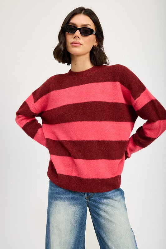 OVERSIZED STRIPED SWEATER