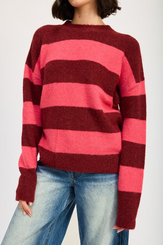 OVERSIZED STRIPED SWEATER