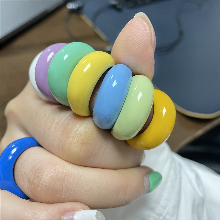 Handmade Solid Colors Oil Rings