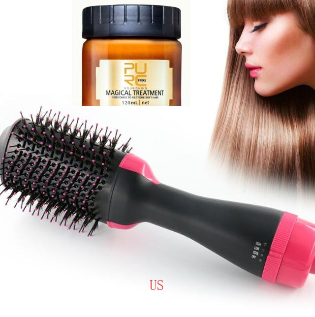 One-Step Electric Hair Dryer Comb Multifunctional Comb Straightener Hair Curling