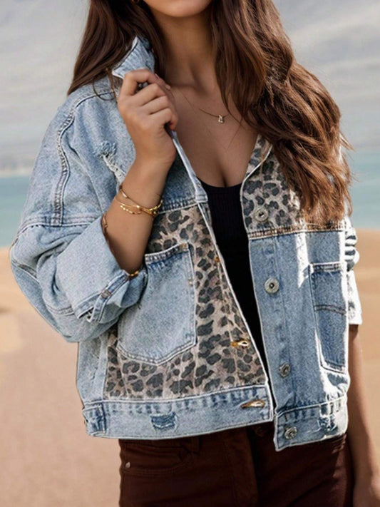 Denim - Leopard Print Jacket