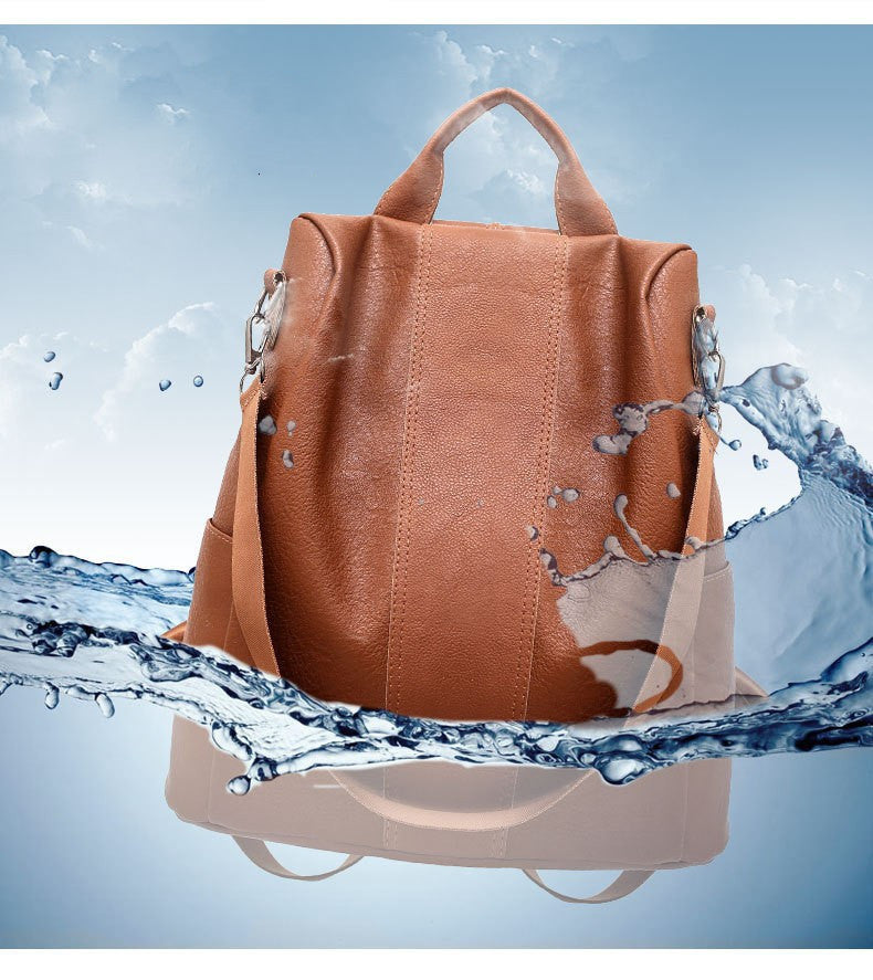 Women's Solid Color Tone Fashion Backpack