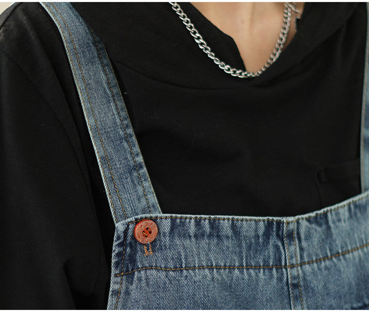 Denim Casual Overalls