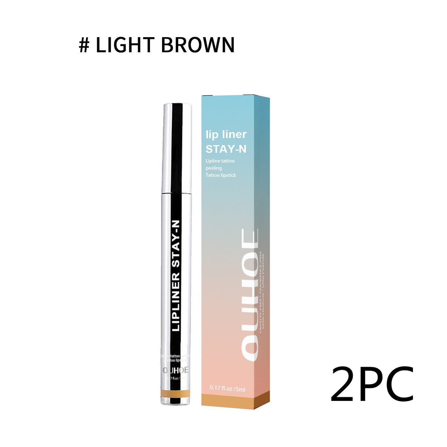 Plump Effect Lip Liner | Brown Waterproof Long Lasting Plump Soft Lip Gloss