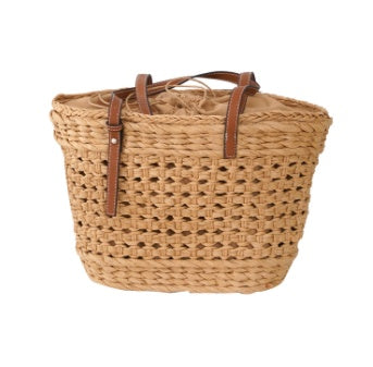 Urban Woman Straw Basket Bag | Garden Purse Veggie Bag | Country Style Purse