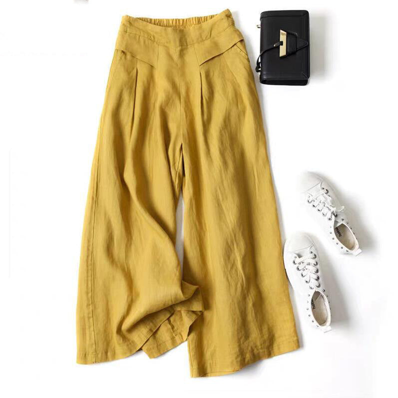 Women's High Waist Thin Wide Leg Pants