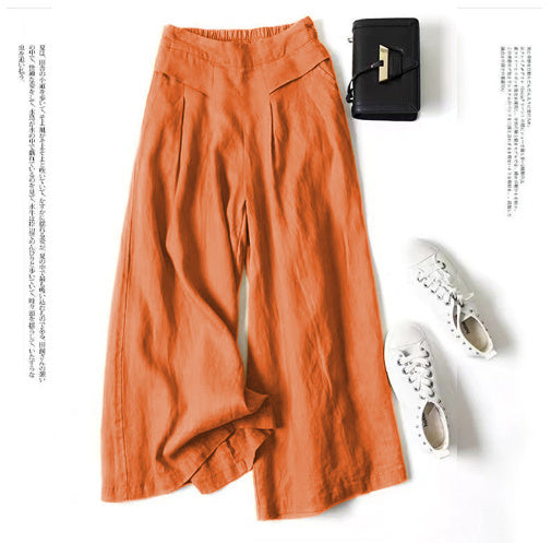 Women's High Waist Thin Wide Leg Pants