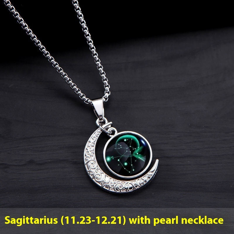 Zodiac Signs Moon Necklace