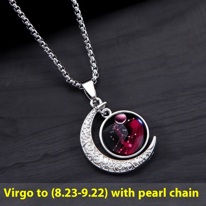 Zodiac Signs Moon Necklace