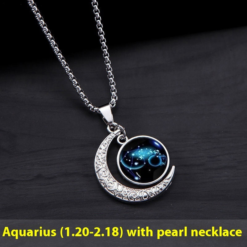 Zodiac Signs Moon Necklace