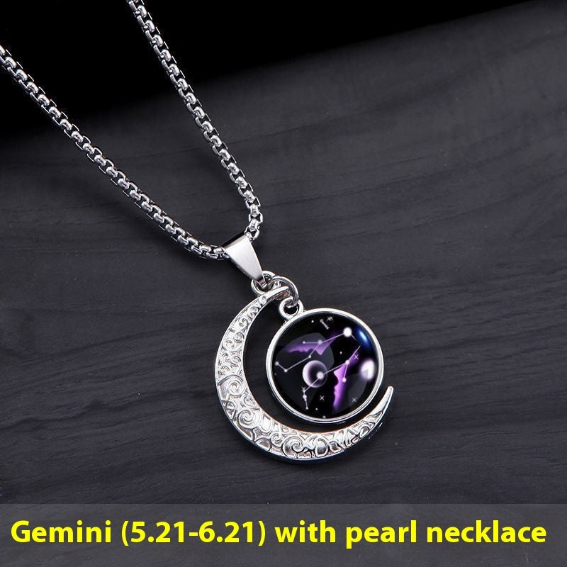 Zodiac Signs Moon Necklace