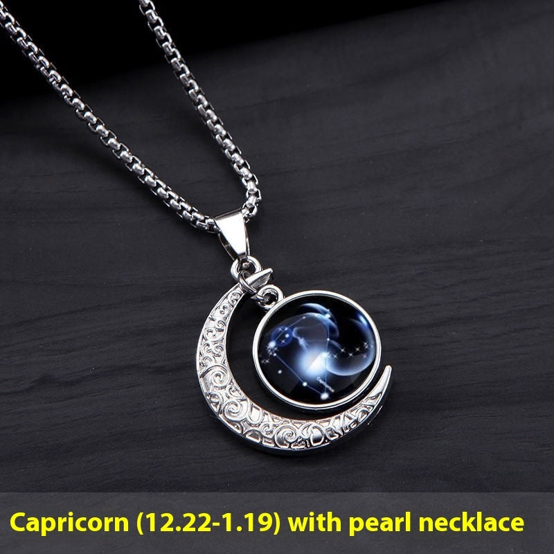 Zodiac Signs Moon Necklace