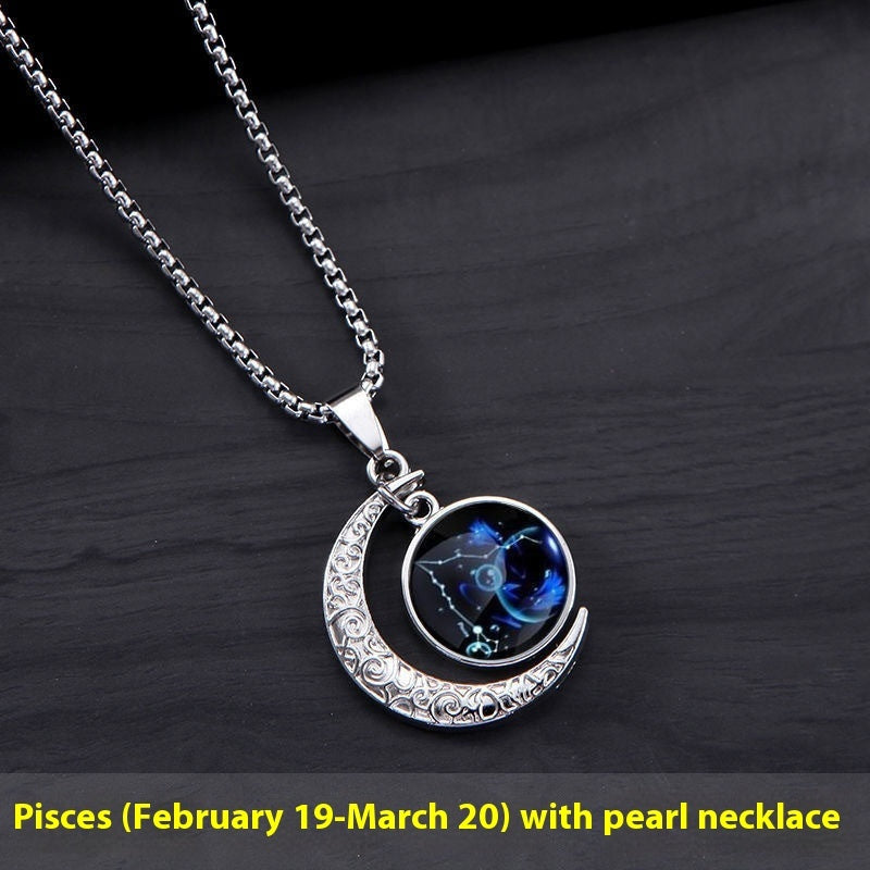 Zodiac Signs Moon Necklace