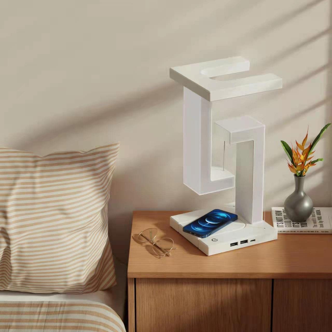 Wireless Charging Table for Smart Phones- Lamp Balance Lamp Floating For Home Bedroom