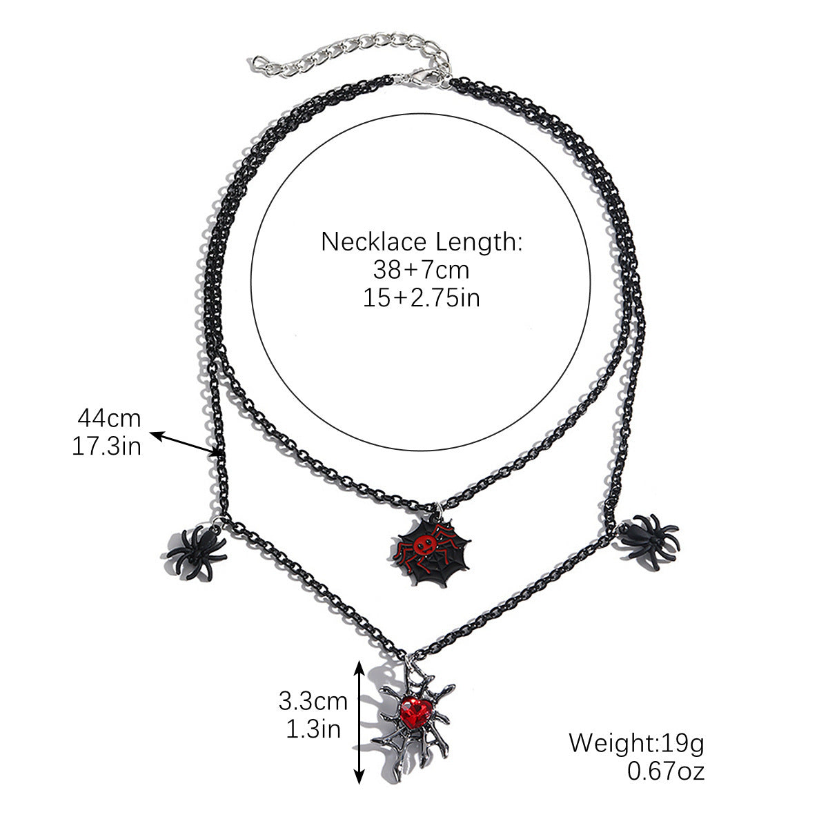 Bat Ghost Halloween Necklace