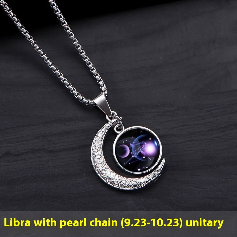 Zodiac Signs Moon Necklace