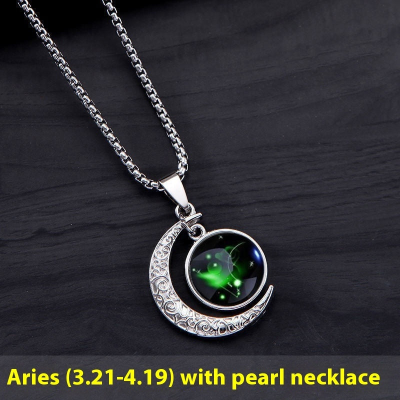 Zodiac Signs Moon Necklace