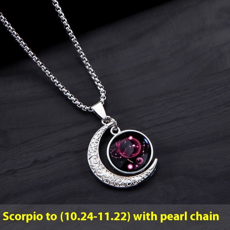 Zodiac Signs Moon Necklace