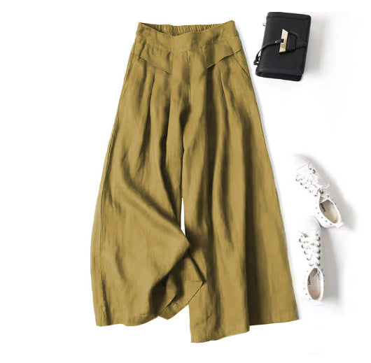 Women's High Waist Thin Wide Leg Pants