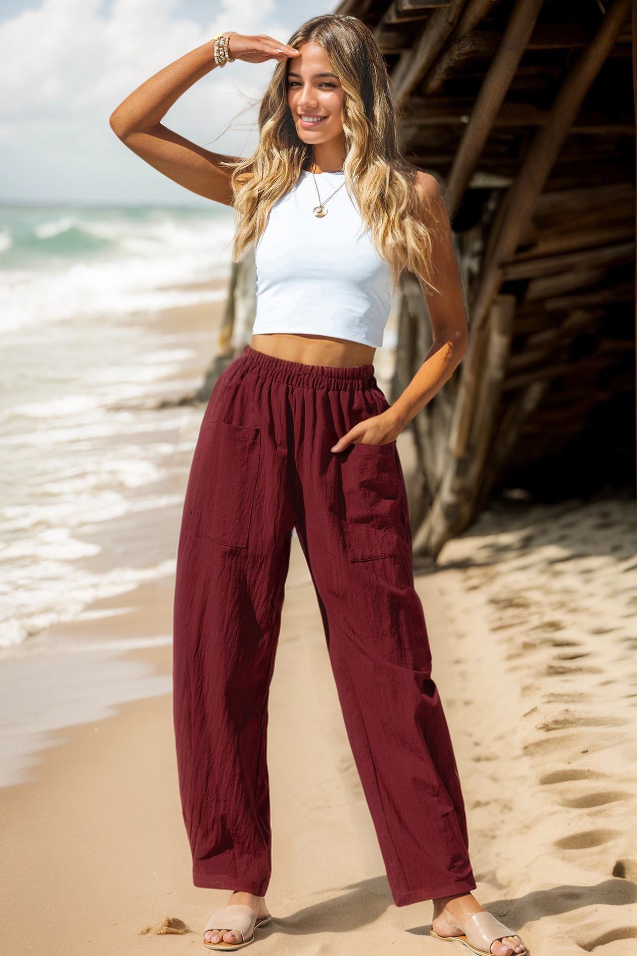 Women's Cotton Casual Vacation Style Pants