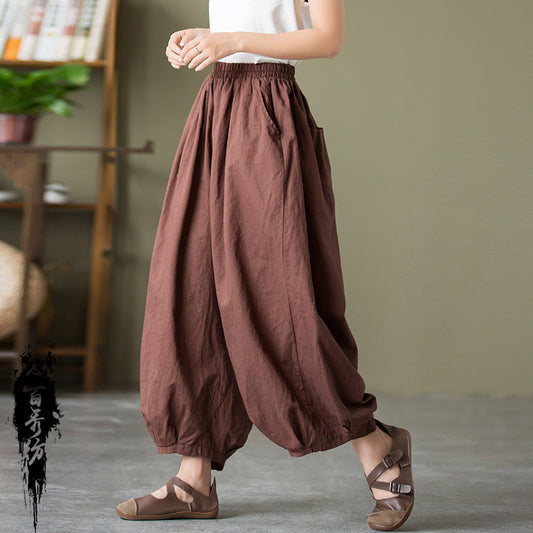 Sand Washed Linen Bloomers | Fashion Baloom Balloon