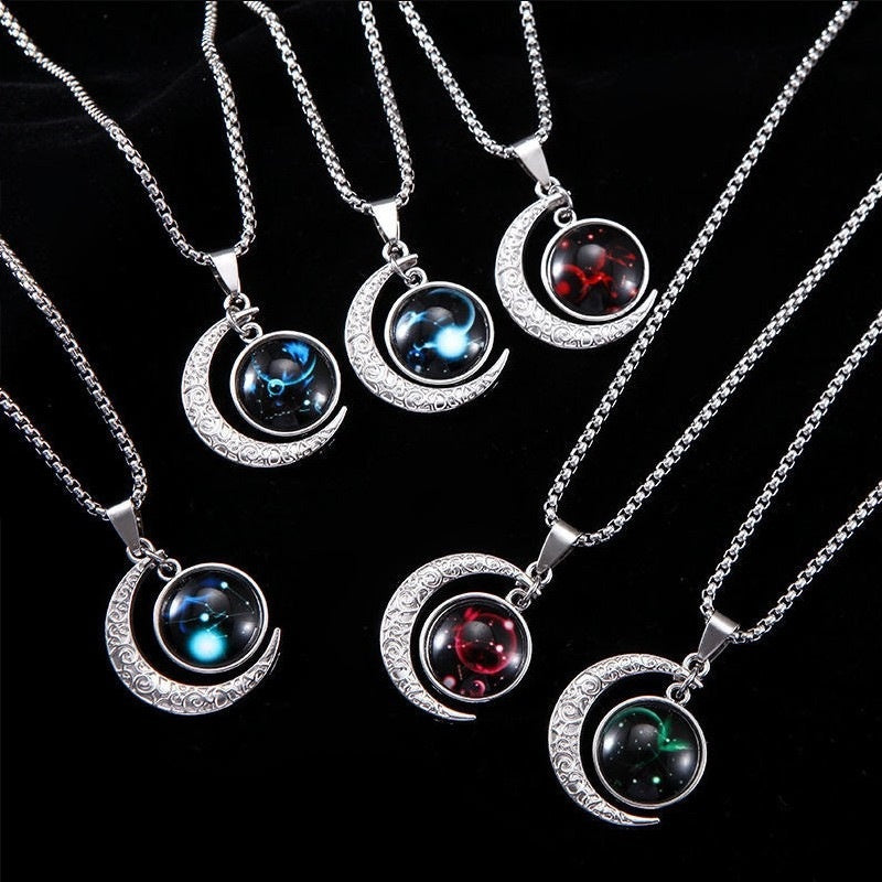 Zodiac Signs Moon Necklace