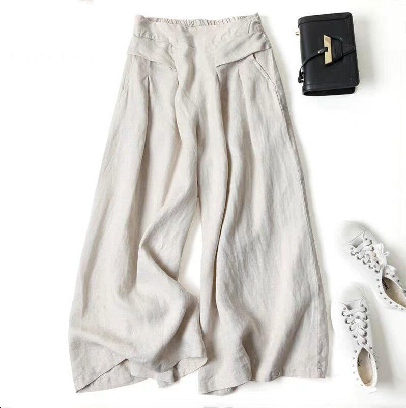 Women's High Waist Thin Wide Leg Pants